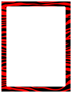 Red and Black Zebra Print Border