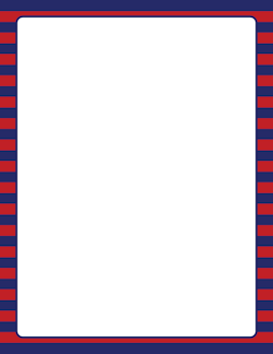 Red and Blue Striped Border