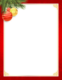 Red and Gold Christmas Border