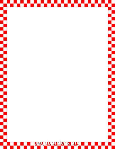 Red and White Checkered Border