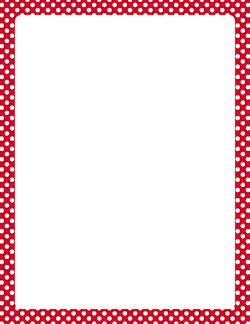 Red and White Polka Dot Border