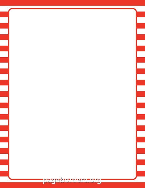 Red and White Striped Border