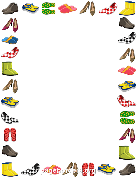Shoe Border: Clip Art, Page Border, and Vector Graphics