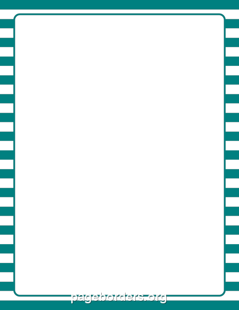 Teal and White Striped Border