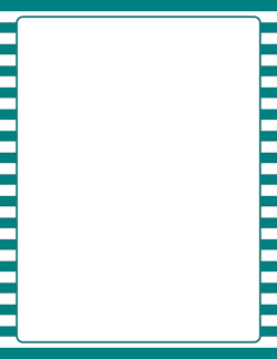 Teal and White Striped Border