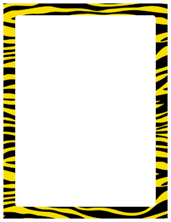 Yellow and Black Zebra Print Border