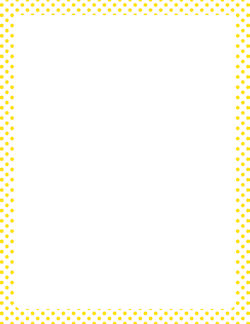Yellow and White Polka Dot Border