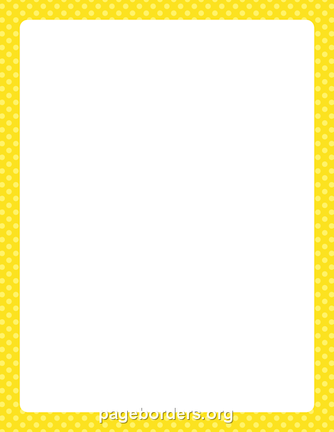 Yellow Polka Dot Border